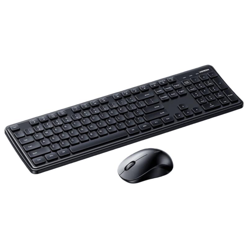 

Wireless Keyboard And Mouse Combo, Quiet Office Keyboard And Mouse Set, Compatible with Laptops And Desktops, Batteries Included, Black чорний