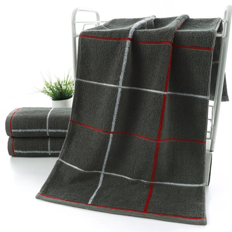 Besticktes Baumwollhandtuch 40×90 für Bad, Sport & Fitness – Langes, Schweißabsorbierendes Streifendesign