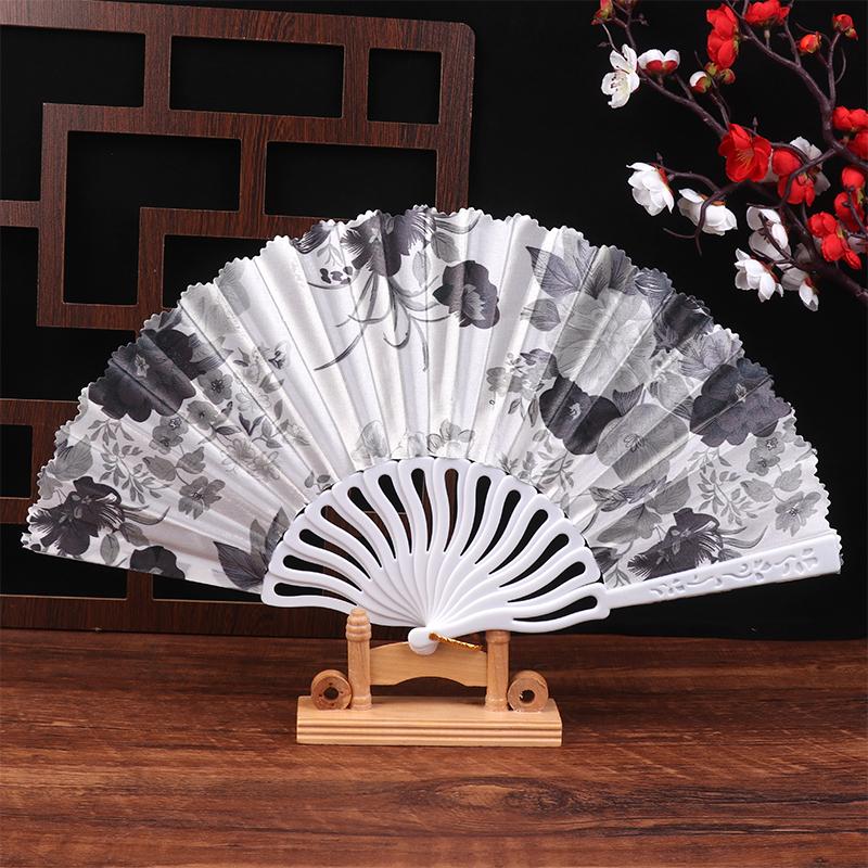 

Ретро Складной Веер с Цветочным Принтом Классический Веер для Танцев Женский Веер Ципао Портативный Ручной Веер Свадебный Веер Декор Подарки серый