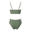 Heiß verkaufender einfarbiger Cross-Over Softcup-Bikini – Damen Europäische & Amerikanische Sexy Bademode