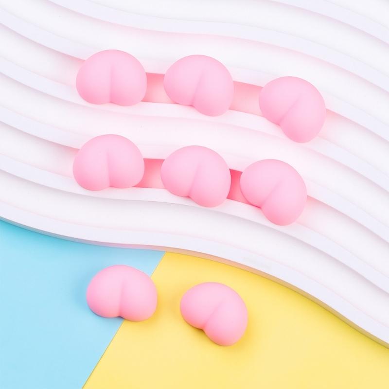 Funny Butt Peach Shaped Stress Ball for Adults Students Office Desk Relaxation Pranks TPR Portable Pink Toy