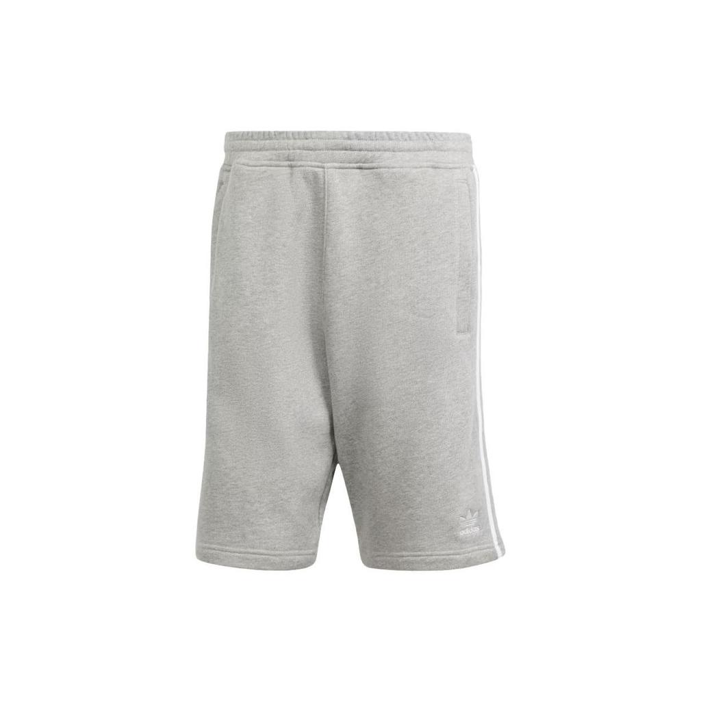 Adidas Originals Adicolor Series Elastic Logo Embroidered Striped Straight Leg Casual Shorts Men shorts Gray IU2340