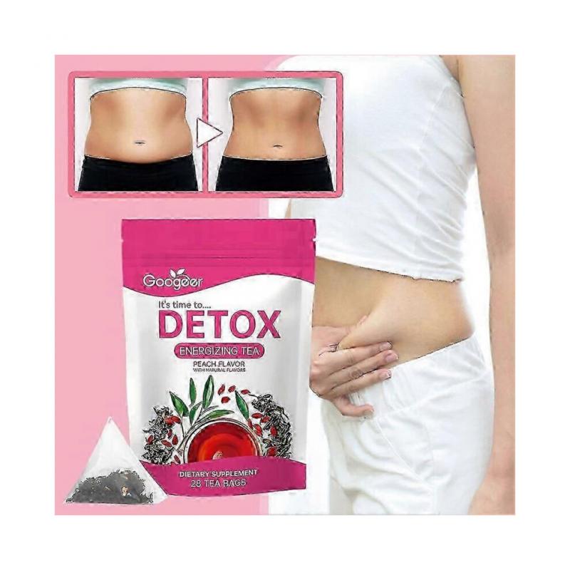 (3 Bags)Detox Energizing Tea Peach Flavored Digestive Health Tea For Gut Cleansing For All Skin Types