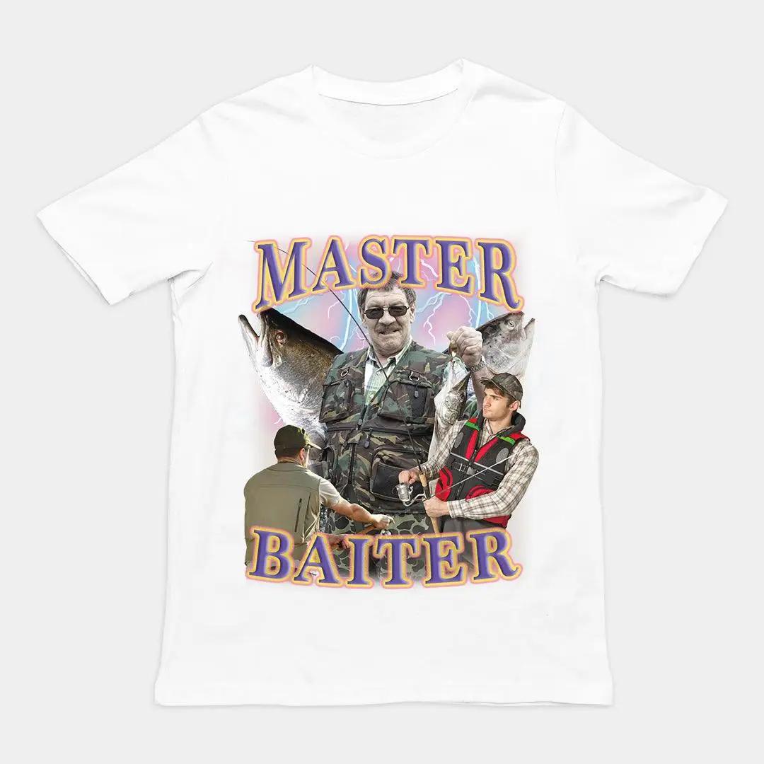 Funny Rude Master Baiter TShirt Y2K Vintage Printed Cotton Shortsleeved Casual Fashion Loose Streetwear Roundneck Sport Top S