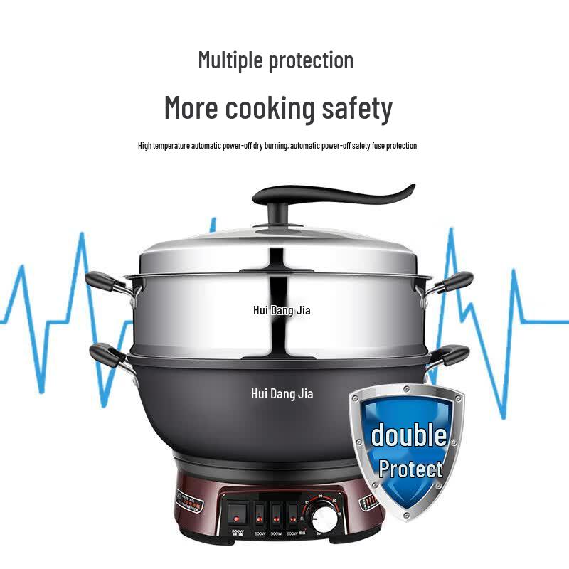 Huidangjia 32cm Cast Iron Electric Multi-Cooker CN plug (adapter included)