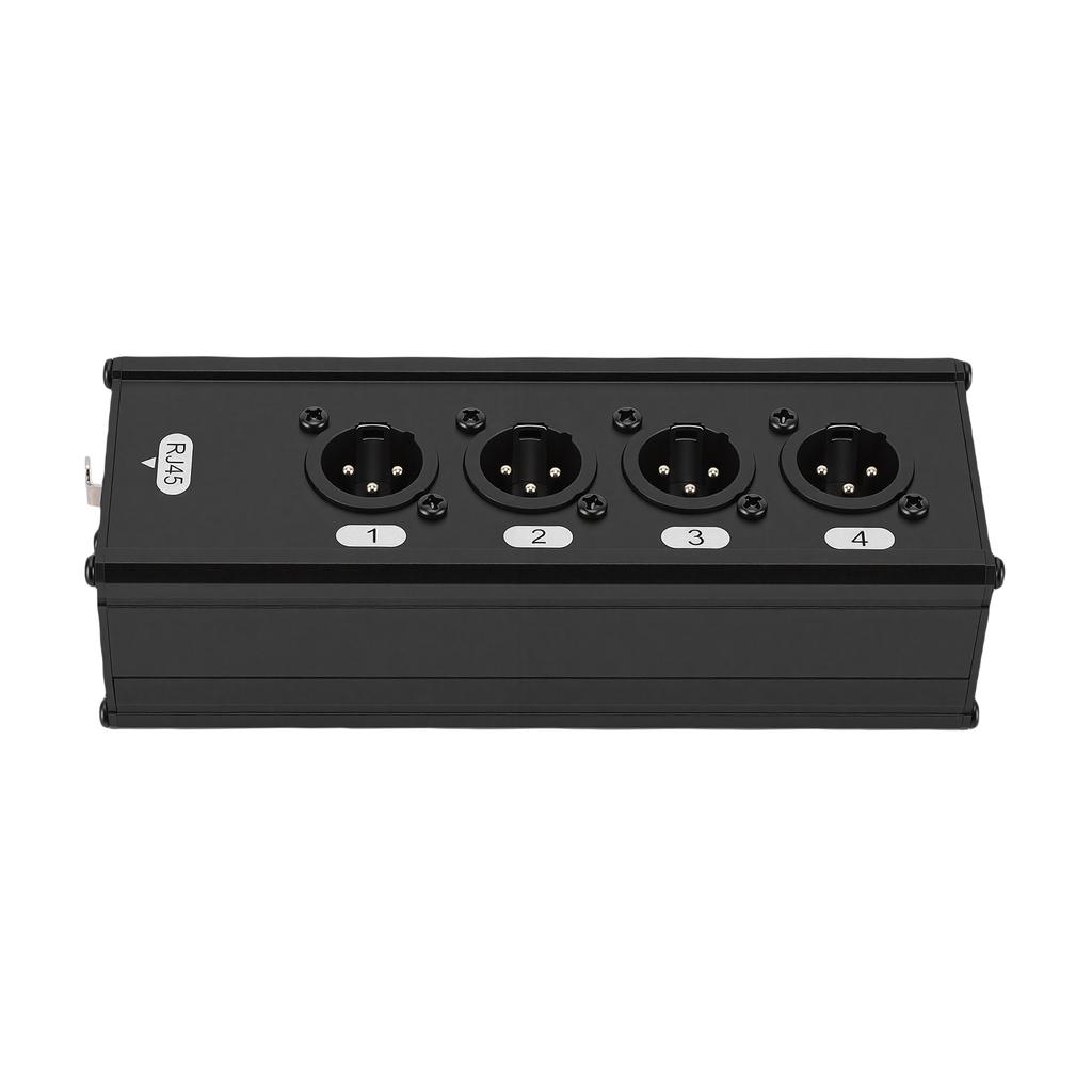 4 Channel XLR Sound Ethernet Converter Network Cable Converter Stage Light Adapter Passive Operation No Signal Loss EMI