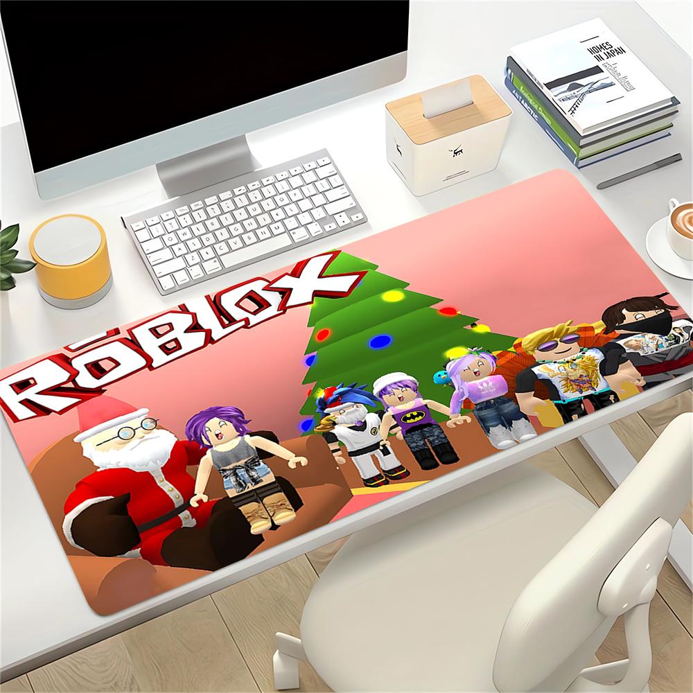 Roblox Christmas Celebration Large Gaming Mouse Pad Nonslip Rubber Base Waterproof Desk Mat For Office Pc Laptop