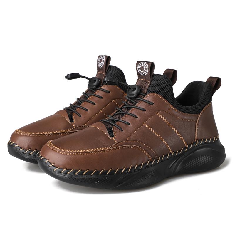 

Fashion Casual business sports men s shoes Comfortable and casual gentleman style Office or work plus size Leisure walking tourism 38 коричневий