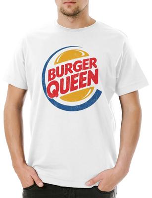 Burger Queen Heren T-shirt Fastfood Hamburger Restaurant Meisje Viraal Fan VS