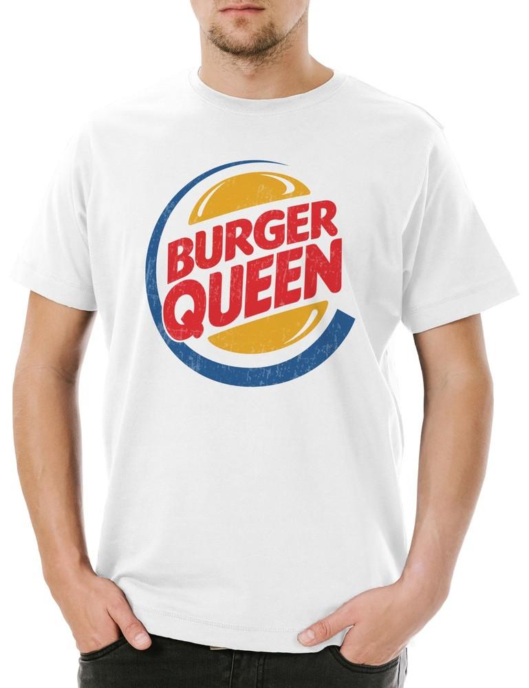 Burger Queen Men's T-Shirt Fast Food Hamburger Restaurant Girl Viral Fan USA