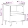 VidaXL Table de chevet vieux bois 40x35x50 cm bois d’ingénierie, table d'appoint, armoire de lit, table d'appoint pour la 857358