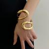 Irregular Special-shaped Cross Opening Bracelet Light Luxury Fashion Simplicity High Sense Versatile Niche Design Jewelry