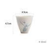 Porcelain Hand-painted Orchid Gaiwan Cover Bowl White and Blue Ceramic Tea Making Bowl Chinese Style Simple Tea Cup