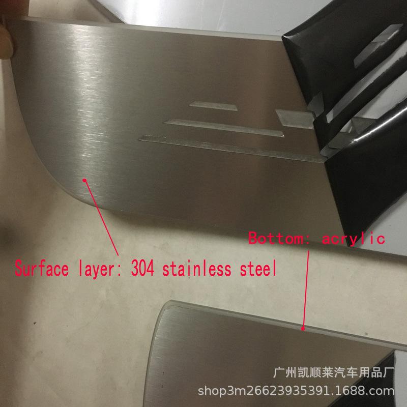 LED Flowing Phantom Color Sill Strip for Alphard 30 Series Stainless Steel Welcome Pedal