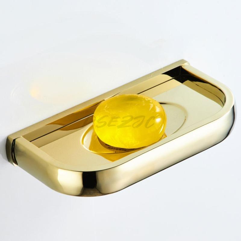 Simple Soap Holder Brass Plated with Gold Soap Holder Bathroom Soap Box Bathroom Pendant