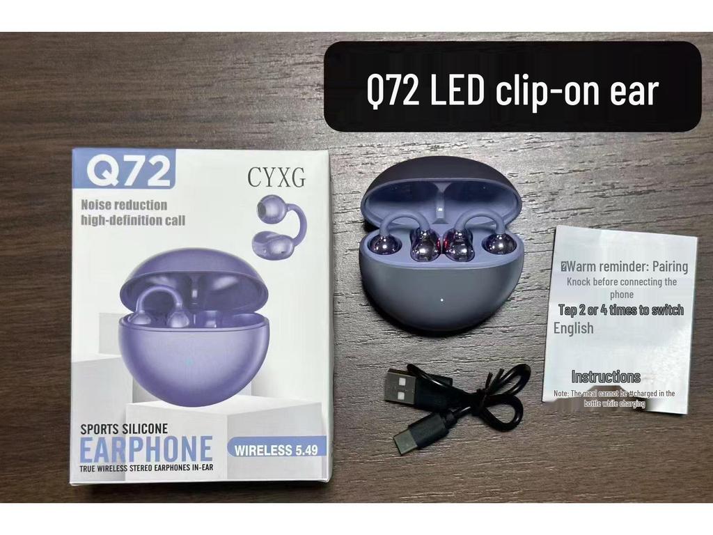 G126 Bluetooth Ear Clip Earbuds: Ultra-Long Battery, Gaming & Sports, Non-In-Ear Design