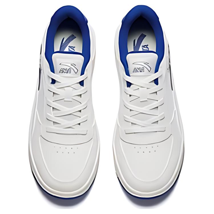 Anta Comfortable Versatile Non-Slip Durable Low-Top Skate Shoes Men sneakers White Blue 912448018-5