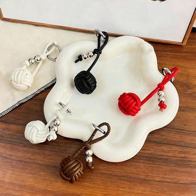 Woven Ball Mini Backpack Hanging Handbag Pendant Bag Pendant Bags Accessories