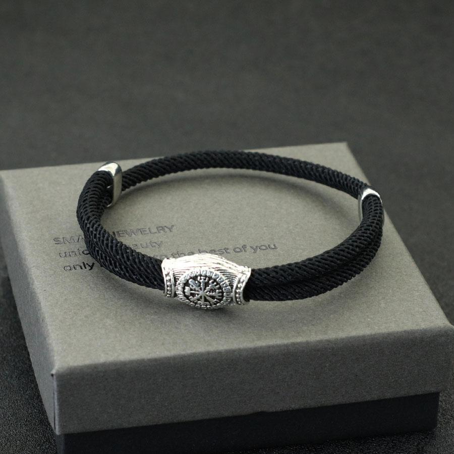 Vintage Viking Bracelet For Men Sliding Adjustable Rope Braclet Homme Beach Surfing Nautical Braslet Boyfriend Gift Pulseria