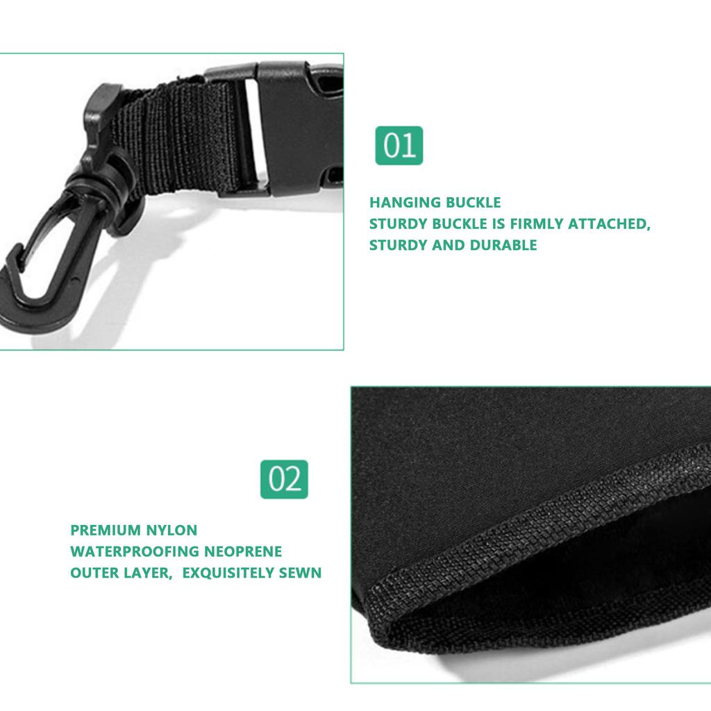 Ball Cleaning Bag and Ball Cleaning Bag Multifunctional with Detachable Clip Portable Waterproofing Cleaner Pouch