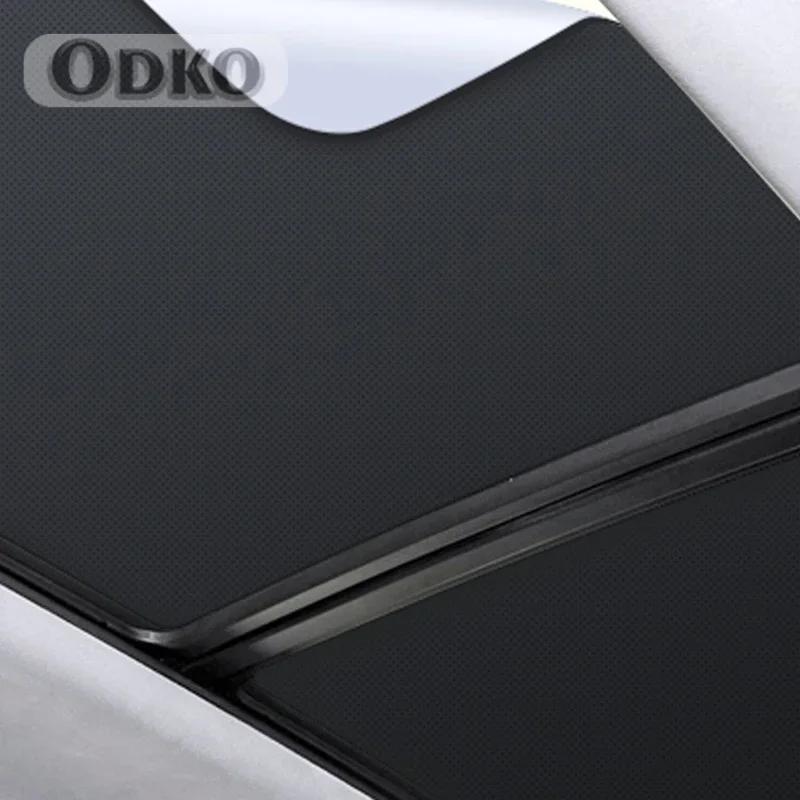 Roof Sunshade For GAC Trumpchi GS8 2022 2023 2024 Car Electrostatic Adsorption Sunroof Sunshade Skylight Blind Shading Sticker