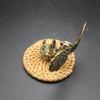Brass owl spread its wings creative desktop tea pet small ornament retro personalized small copper bronze carving spread its wings to catch snakes