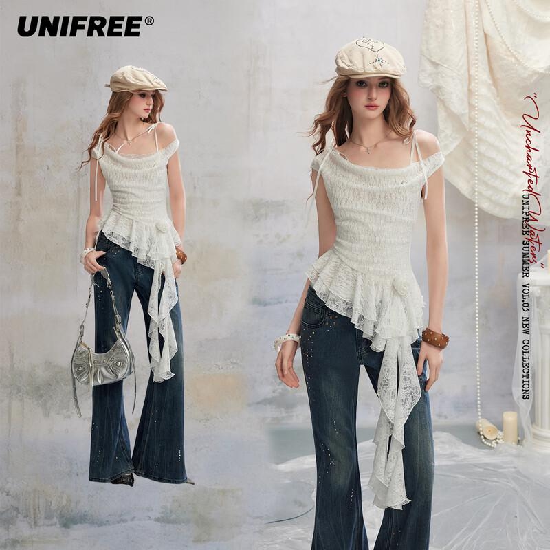 

UNIFREE Cowl Neck Bow Strap Chiffon Top XL