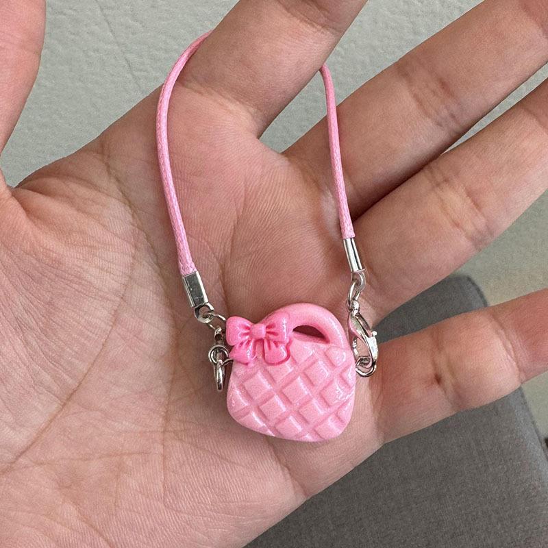 Sladký Kawaii přívěsek na tašku s mašlí Roztomilé přívěsky Bavlněná panenka Obleček Hračka Na ozdobu krku plyšáků Příslušenství do domečku pro panenky