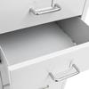 Grey Filing Cabinet with Casters 28 x 41 x 109 cm Metal