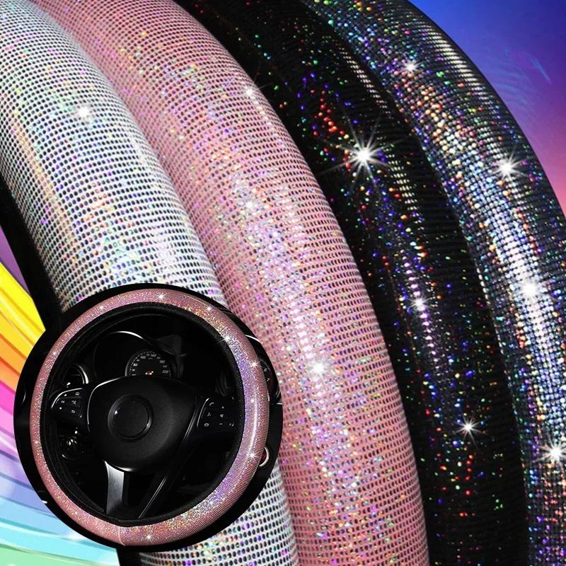 38CM Car Steering Wheel Cover Diamond Wheel Cover for Women Steering Wheel Cover Universal Anti-Slip Car Styling Accessories