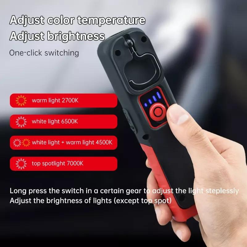 Portable Work Light Auto Repair Emergency Light Rechargeable Waterproof Work Light Magnet Base LED