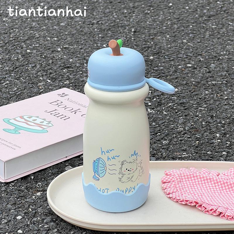 Campus new summer cartoon cup large-capacity student must-have water cup high value ins wind girl thermos cup