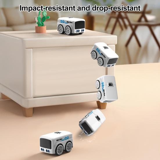 Juguete de Autobús con Control Remoto Gestos Seguir Sensor Automático de Detección de Obstáculos Coche de Juguete Vehículo Pequeño Conducción Juguete de Escritorio con Luz de Expresión