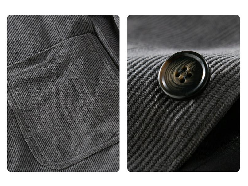 Men's Slim-Fit Corduroy Jacket, Versatile Autumn Business Casual W806
