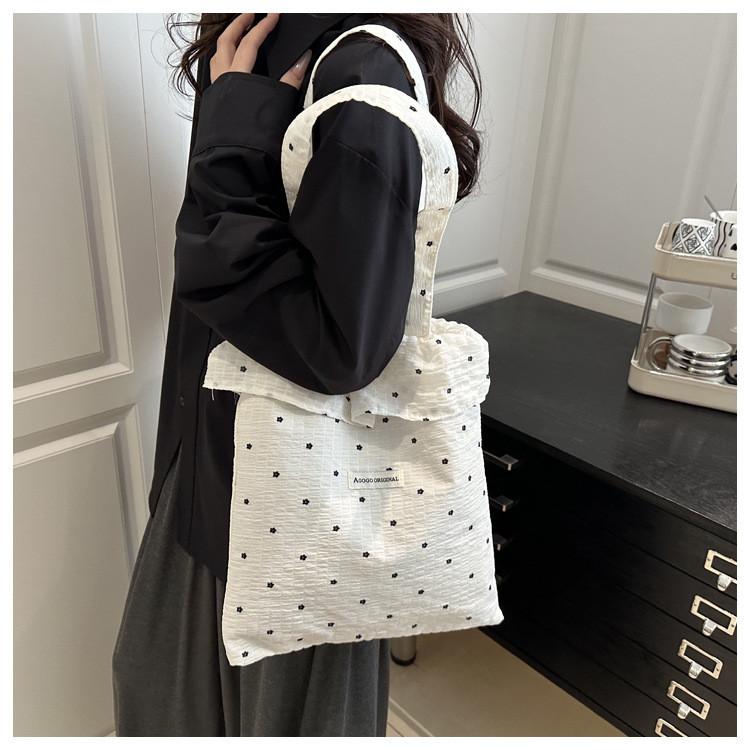 Spring Fashion Tote Bag With Ruffle Edge For Daily Use