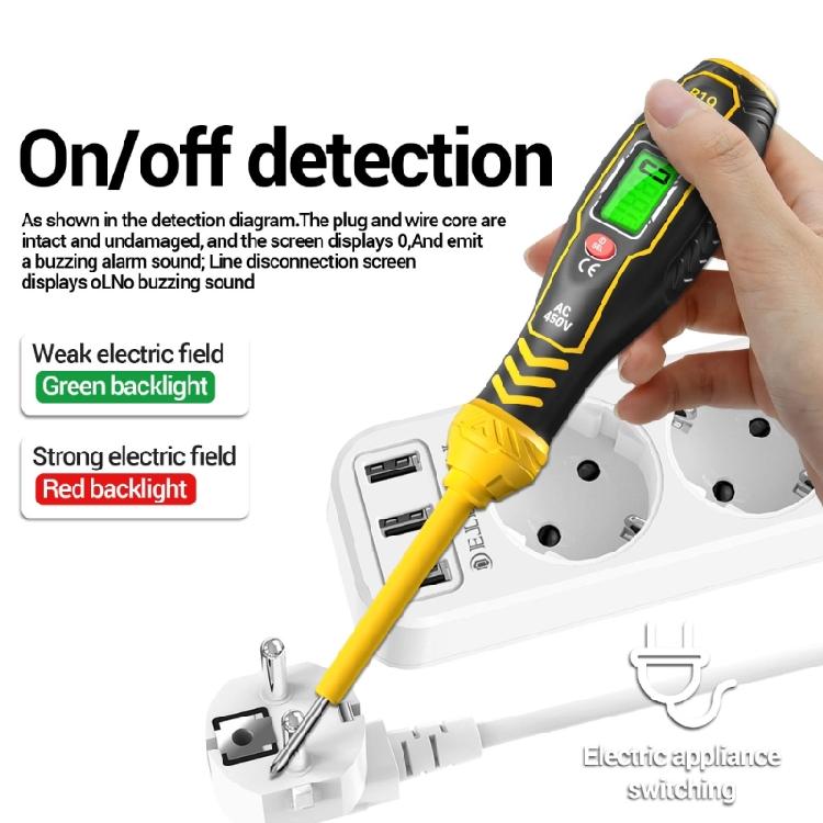 Electrician Tester Pen Word/Crossing High Torqued Screwdriver Electricity Detector Meter Buzzer Alarm Electricity Test Tool