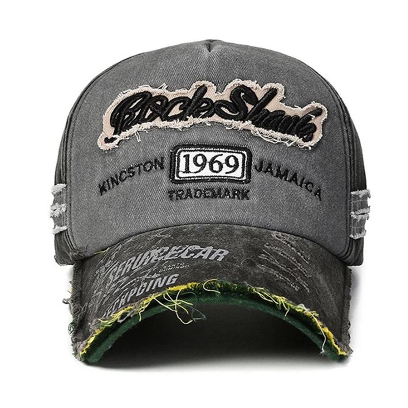 Hot Sale Unisex Washed Cotton Vintage Cap Letter Embroidery Baseball Cap Men And Women Outdoor Sports Hats