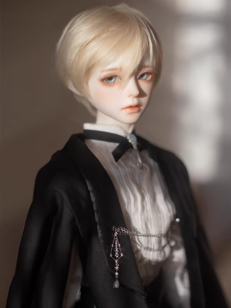 HAMRETHYPPZ BJD Kugelgelenkpuppe Puppe Puppe Dienstmädchen Kugelgelenkpuppe Akademie-Stil Detektiv-Outfit und Körper Nicht Schwarze Jacke Hose Schal 1/4 1/6 1/3