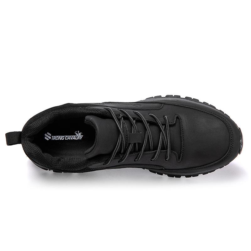 TRONG CAVARY Men's Shoes Leather Waterproof Sports Shoes Men's Deodorant Casual Middle-aged and Elderly Running Large-size Board Shoes