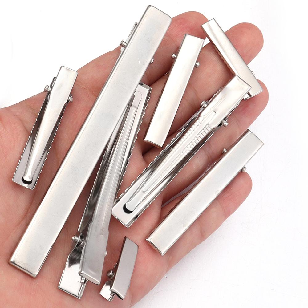 20-50 Piezas Pinzas de Cocodrilo Metálicas para el Cabello Pinzas Planas de Pato de Hierro Para Mujeres Niñas Joyería DIY Pinzas para el Cabello Adorno Accesorios para el Cabello