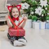 Foxes Tail Costume with Foxes Ear Headband Skirt and Bowtie Halloween Cats Foxes Costume for Kid Adult Halloween Cosplay