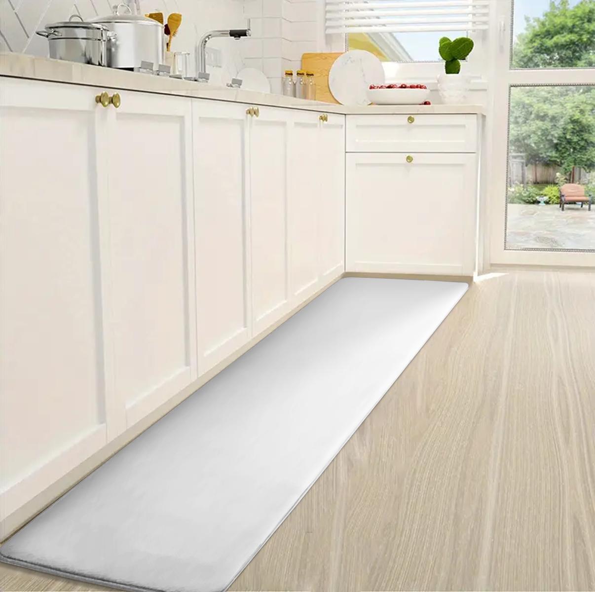 

Thickened kitchen absorbent mat long door dirt-resistant mat toilet bathroom foot mat anti-slip mat entrance mat 40cmx60cm белый