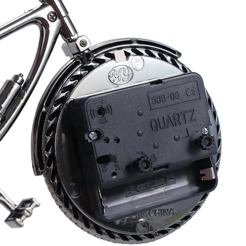 NEW DIY Retro Stand Clock Glamorous Decoration Model Desk Bedroom Alarm Clock Gift Bicycle Quartz