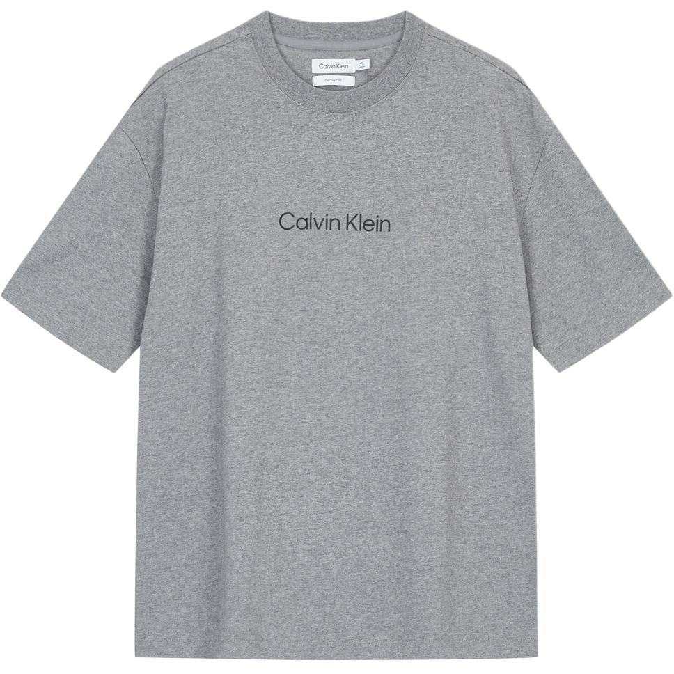 

Calvin Klein Solid Loose Fit Crew Neck Short Sleeve T-Shirt Men Tops Gray 40HM228P7E S