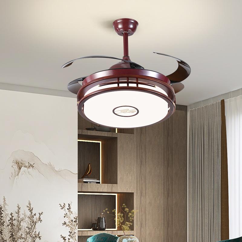 Ultra-Thin Antique Chinese Style Ceiling Light - Solid Wood Rectangular Fixture for Living Room, Restaurant, Bedroom