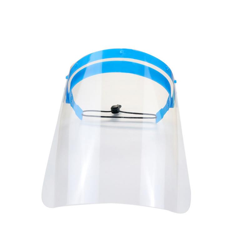 Transparent face shield with retractable temple arms for cycling, dental protection, cooking to prevent oil splashes, wind protection, eye