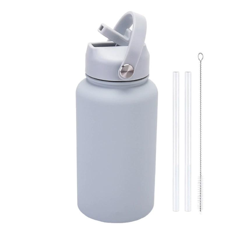 PuraCool Personalised Water Bottle 650ml/22oz Insulated Thermos Customised Tumbler Flask with Straw