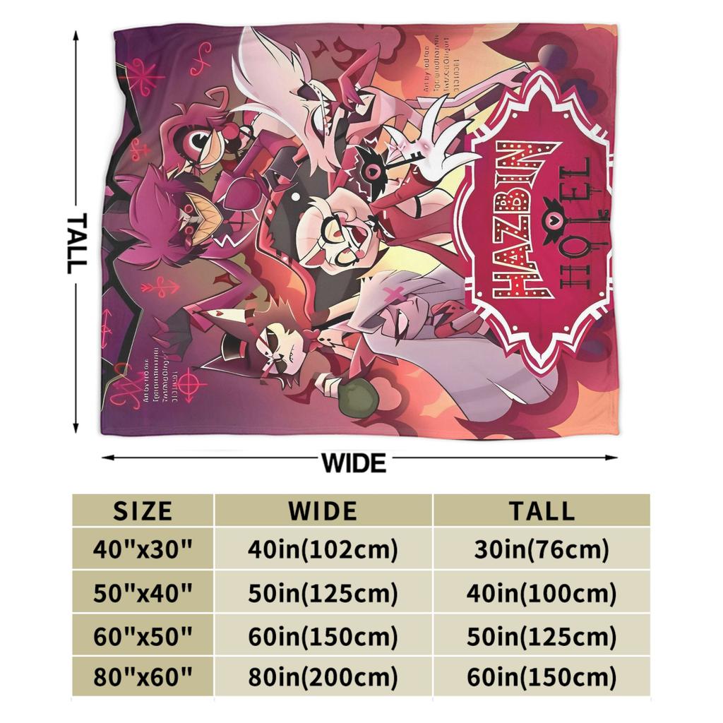 VOX H-Hazbin Hotel Alastor Game Flannel Blankets Super Soft Throw Blanket for Home Decor Office Print Bedspread Sofa Bed Cover