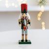 16CM Wooden Nutcracker Ornament Vintage Merry Christmas Decoration  Home Xmas Decor
