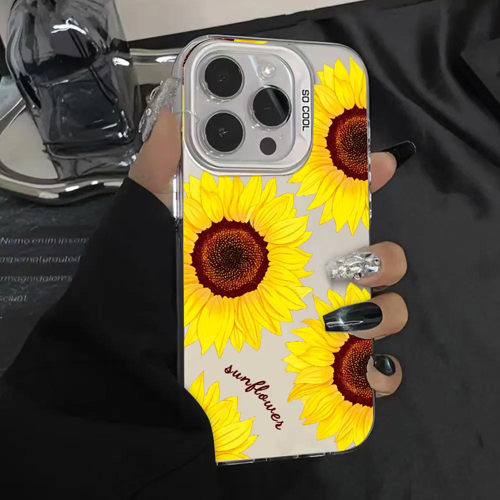 Sunflower Case For Honor X8B X6B X7A X7B X8A X9A 5G X9B X50i Phone Case For Huawei Honor X7b 4G5G IMD Sliver Shockproof Fundas